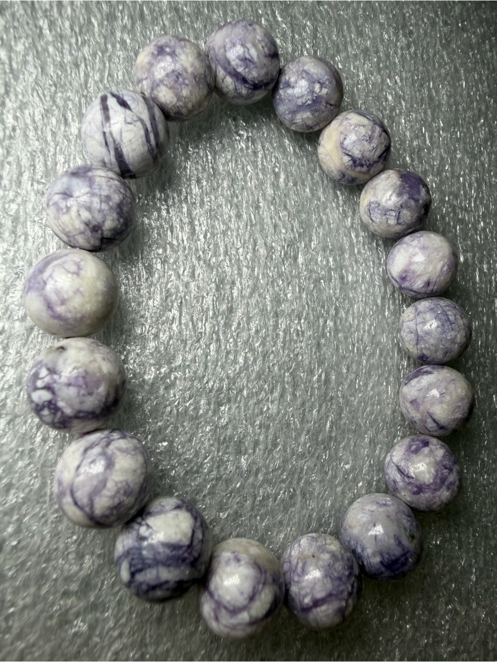 Stunning 11MM Purple Turquoise Natural Crystal Bracelet
